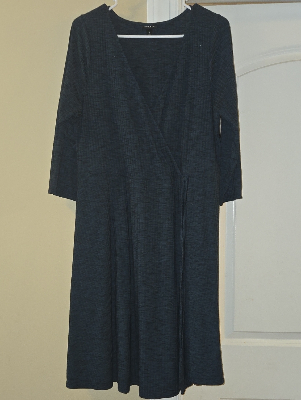 Torrid Navy Ribbed Knit Dress